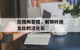 在梧州苍梧，解锁岭南文化的活化石