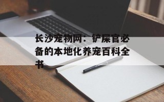 长沙宠物网：铲屎官必备的本地化养宠百科全书