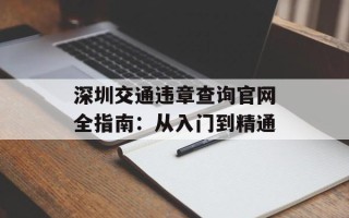 深圳交通违章查询官网全指南：从入门到精通
