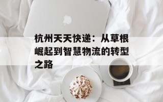 杭州天天快递：从草根崛起到智慧物流的转型之路