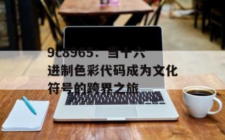 9c8965：当十六进制色彩代码成为文化符号的跨界之旅