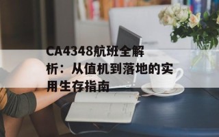 CA4348航班全解析：从值机到落地的实用生存指南